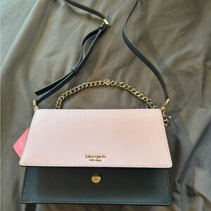 Kate Spade Crossbody Bags in Pink and Navy with silver chain